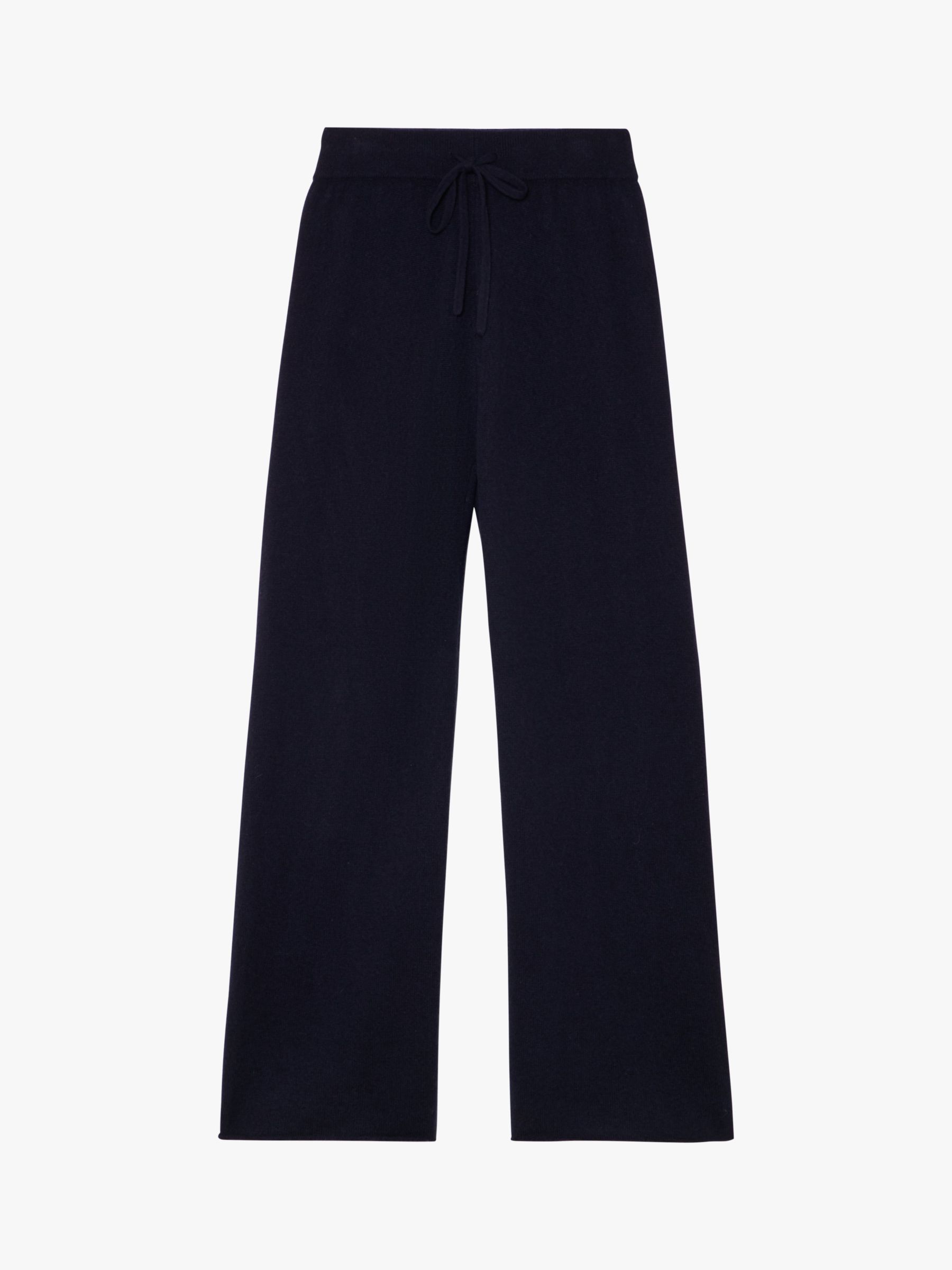 Jigsaw Merino Wool and Cashmere Blend Trousers, Navy