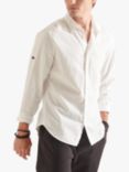 Superdry Organic Cotton & Linen Long Sleeved Shirt, Optic