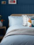 John Lewis Gingham Duvet Cover Set, Blue