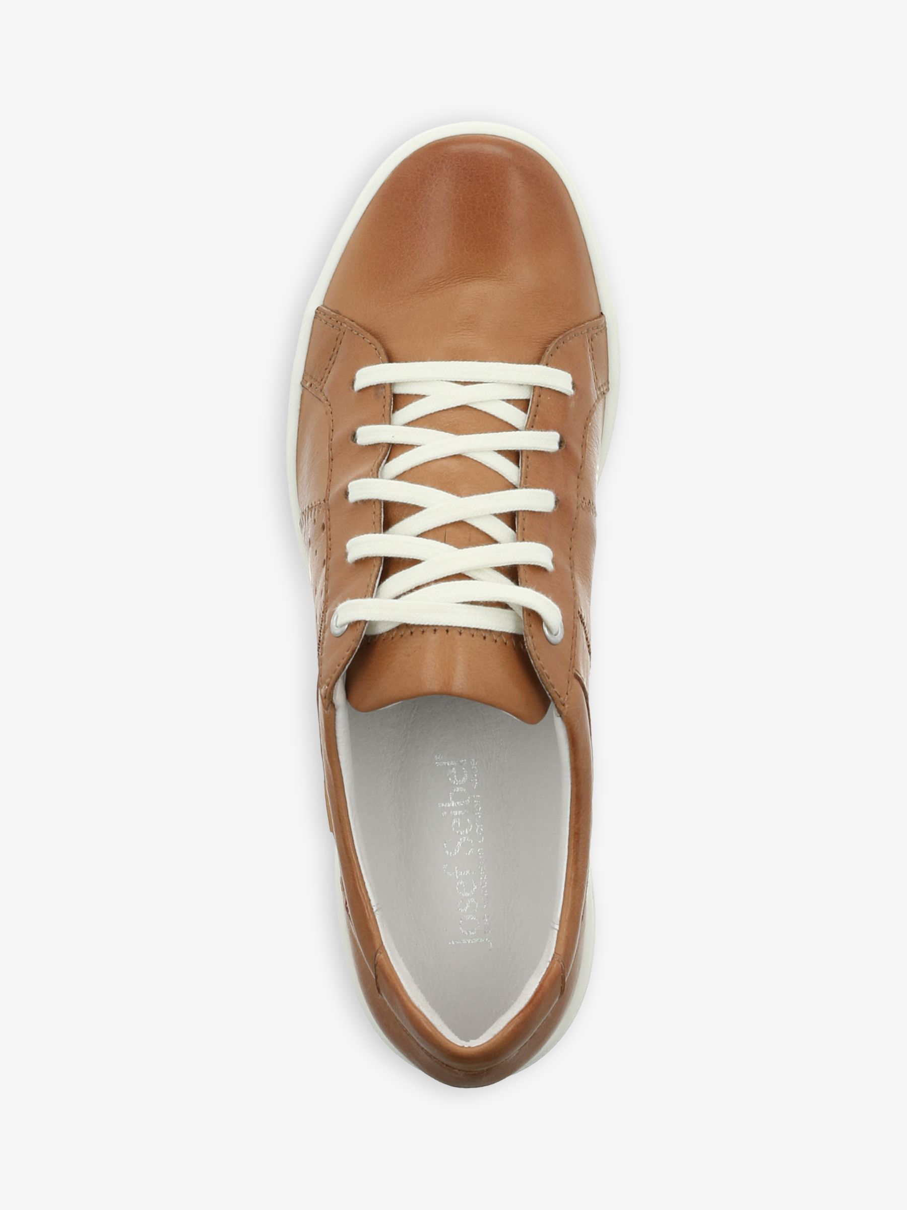 Josef Seibel Caren 01 Low Top Flatform Trainers, Camel at John Lewis ...