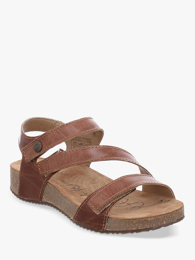 Josef Seibel Tonga 25 Leather Triple Strap Sandals, Camel