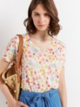 Gerard Darel Anita Floral Linen T-Shirt, Multi