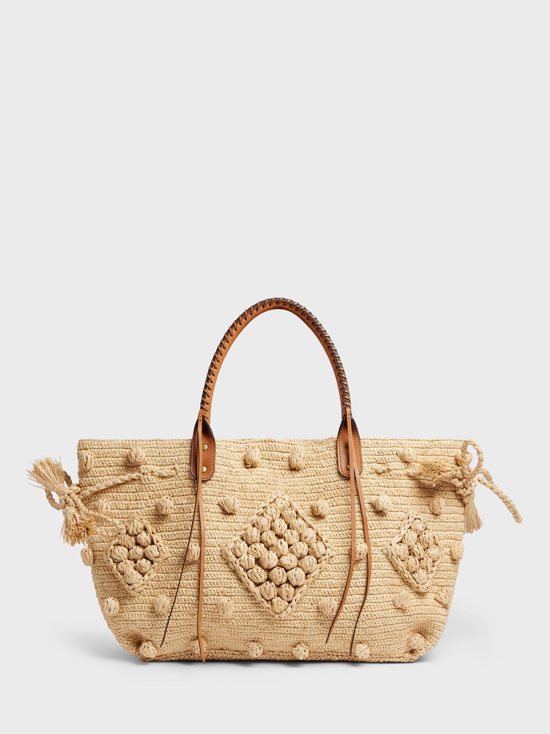 Gerard Darel Raffia Shoulder Bag Natural One