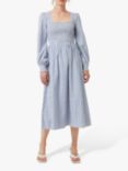 Great Plains Classic Gingham Shirred Bodice Midi Dress