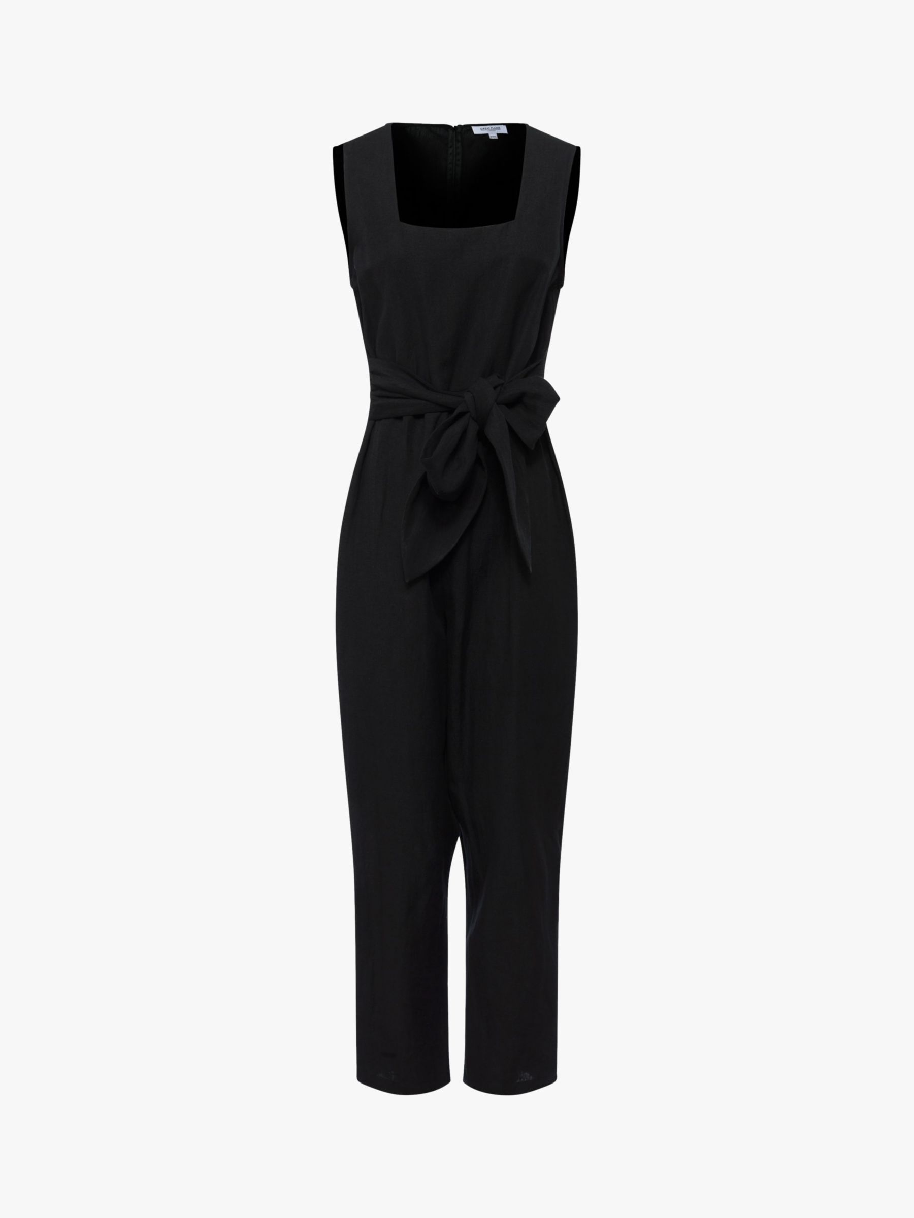 Great Plains Milos Linen And Cotton Sleeveless Jumpsuit Black At John