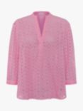 Great Plains Broderie Popover Summer Shirt, Pink Fizz