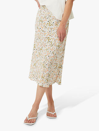 Great Plains Spring Ditsy Floral Print Midi Skirt, Tea Combo