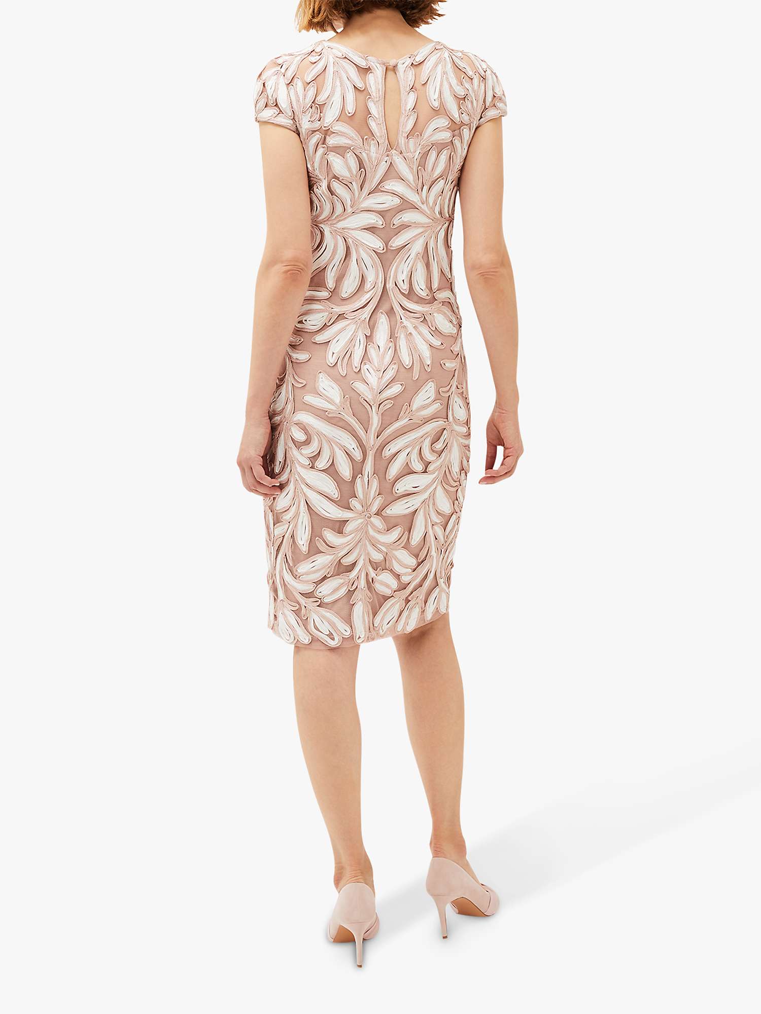 Buy Phase Eight Anastasia Tapework Lace Dress, Antique Rose Online at johnlewis.com