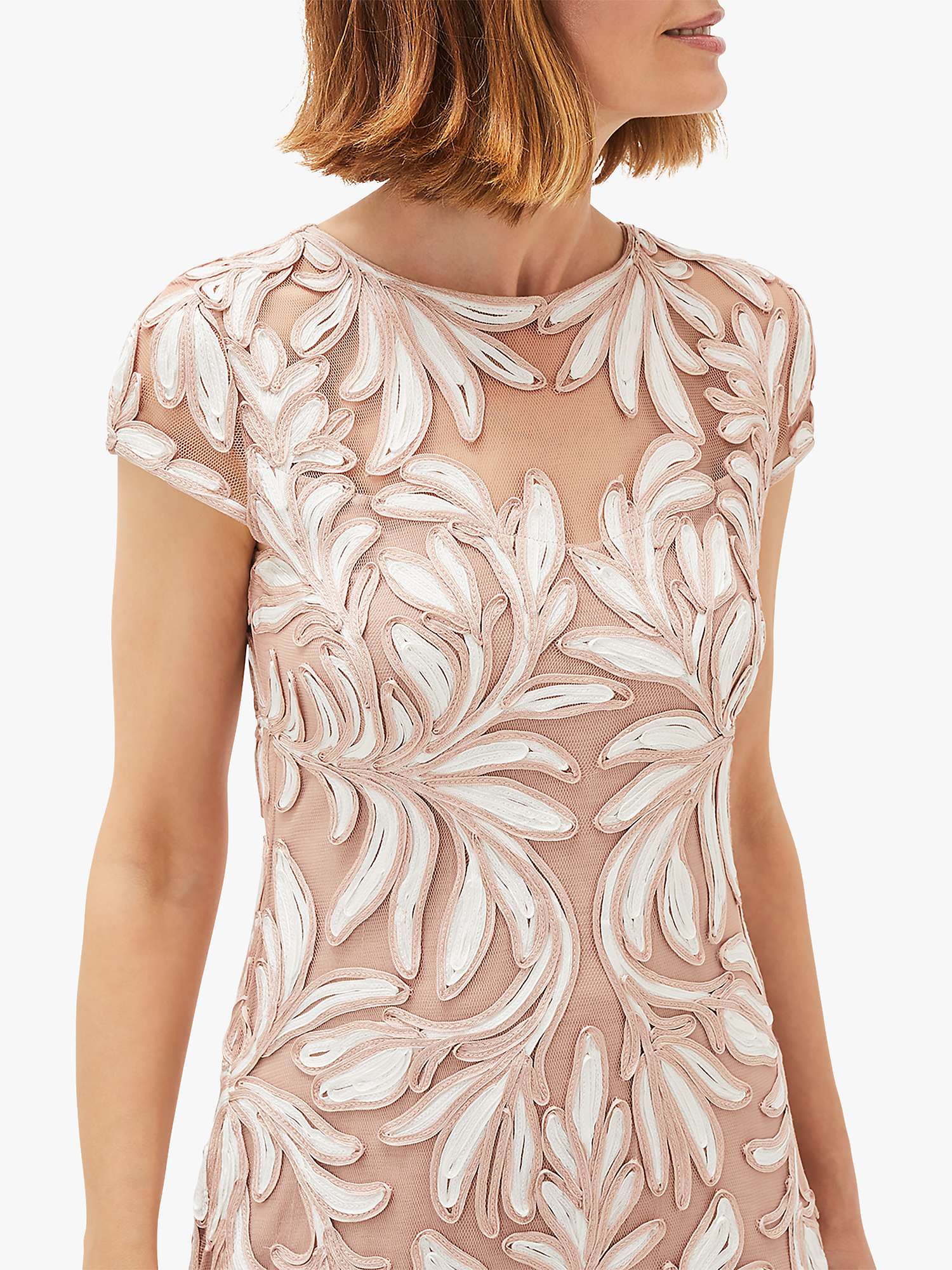 Buy Phase Eight Anastasia Tapework Lace Dress, Antique Rose Online at johnlewis.com