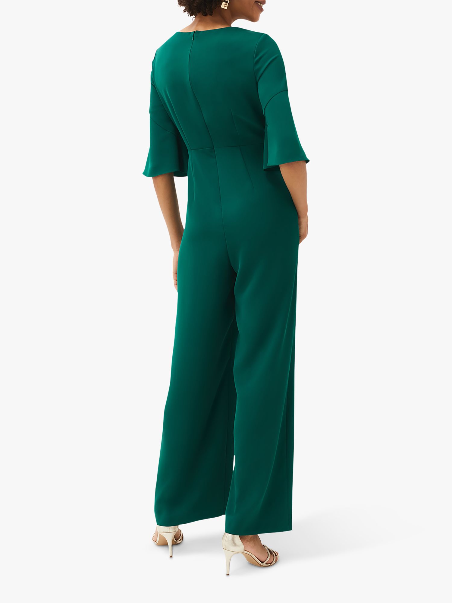Phase Eight Layla Wide Leg Jumpsuit, Emerald at John Lewis & Partners