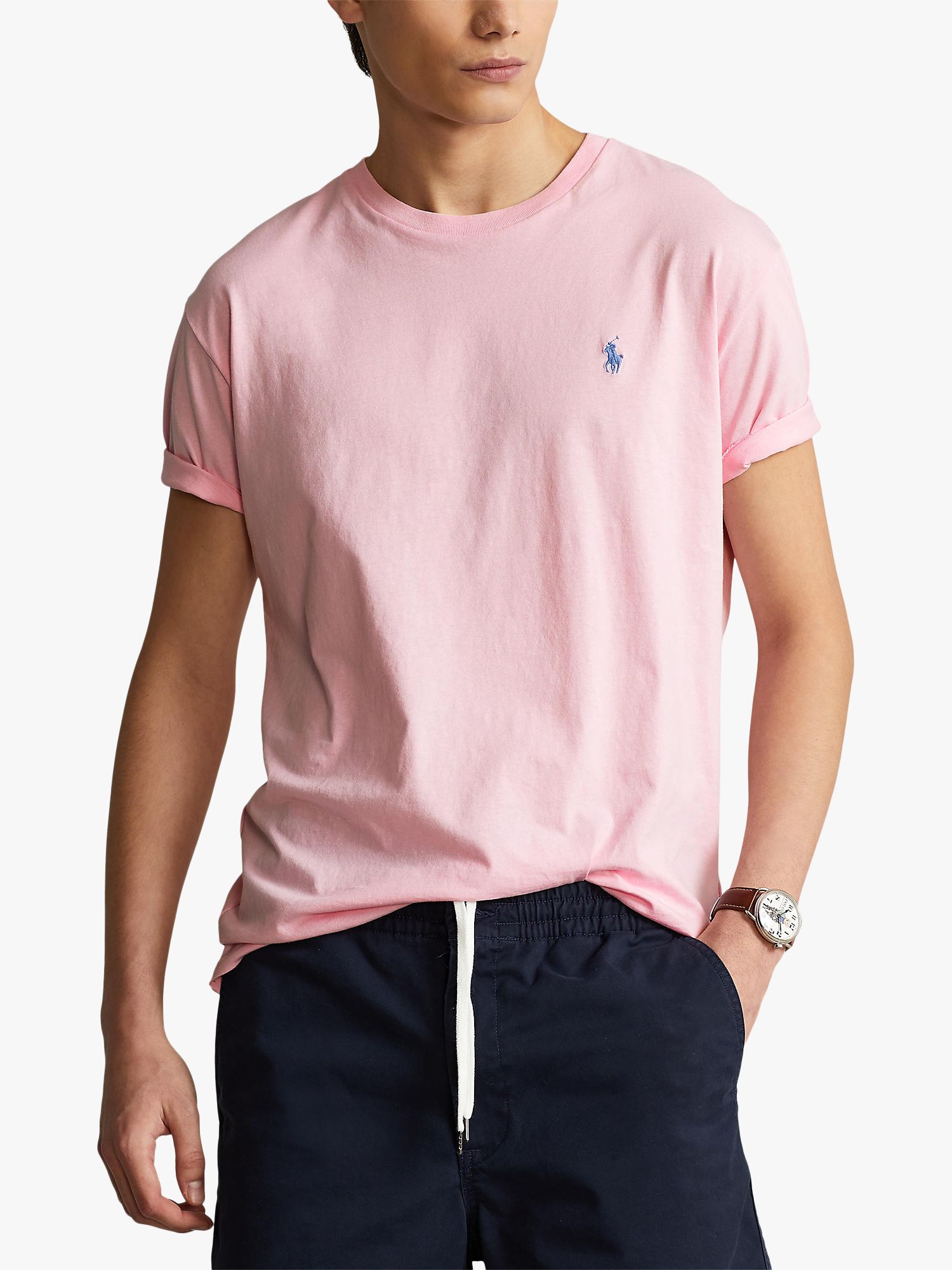 Polo Ralph Lauren Vintage Slim T-Shirt, Pink at John Lewis & Partners