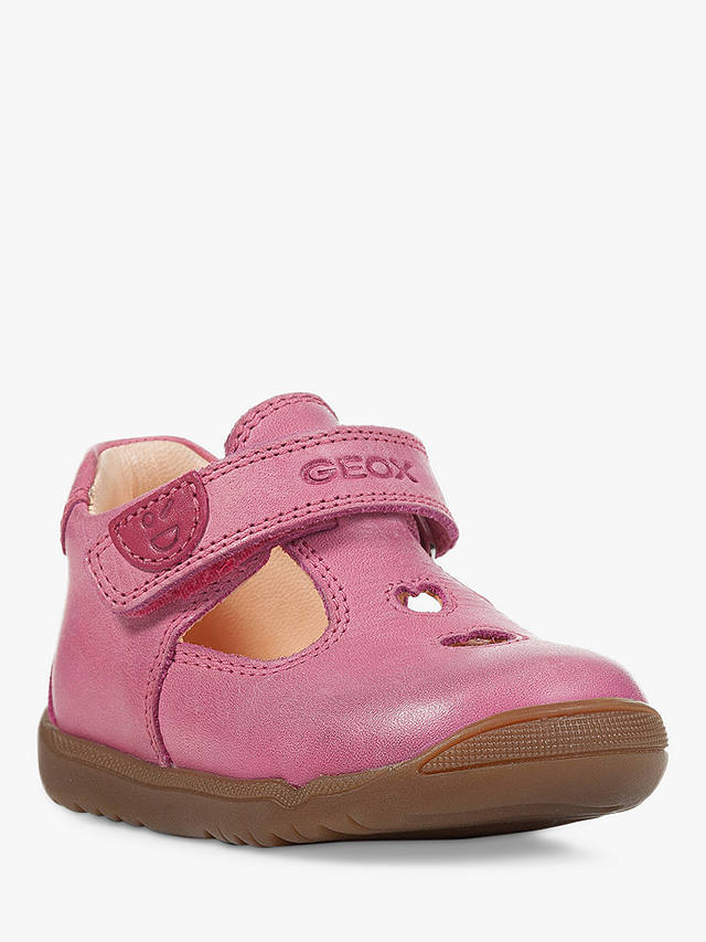 Geox Kids' Macchia Riptape Sandals, Fuchsia             