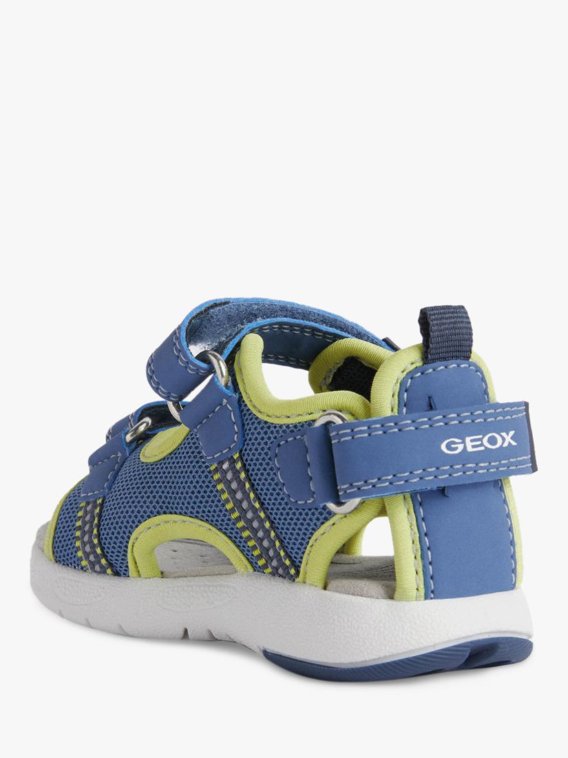 Geox Kids' Multy Riptape Sandals, Light Blue/Lime, 21