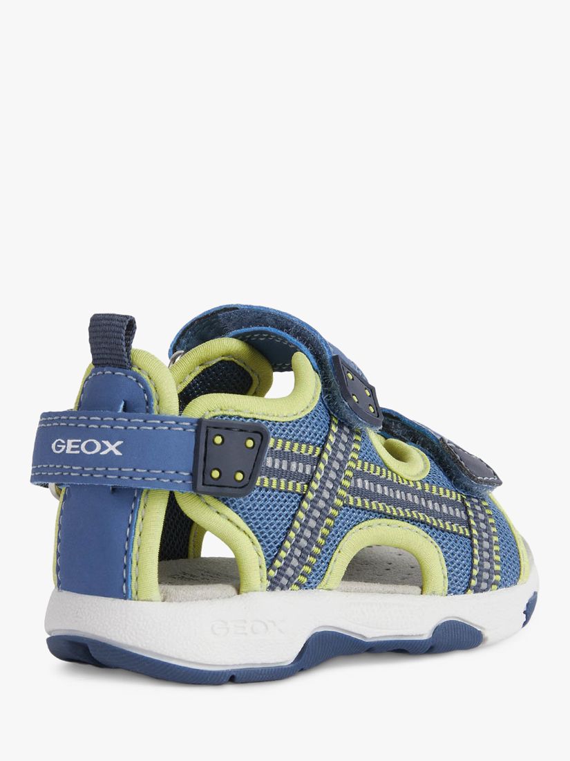 Geox Kids' Multy Riptape Sandals, Light Blue/Lime, 21
