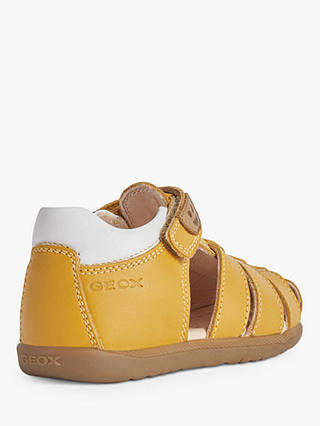 Geox Kids' Macchia Riptape Sandals, Ochre Yellow        