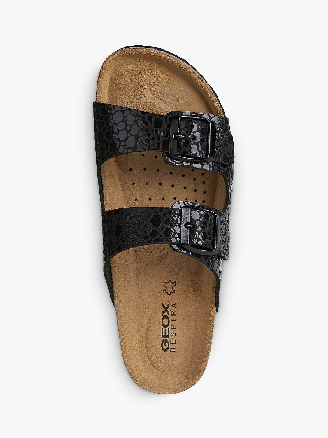 Buy Geox Women's Brionia Wide Fit Leather Footbed Sandals Online at johnlewis.com
