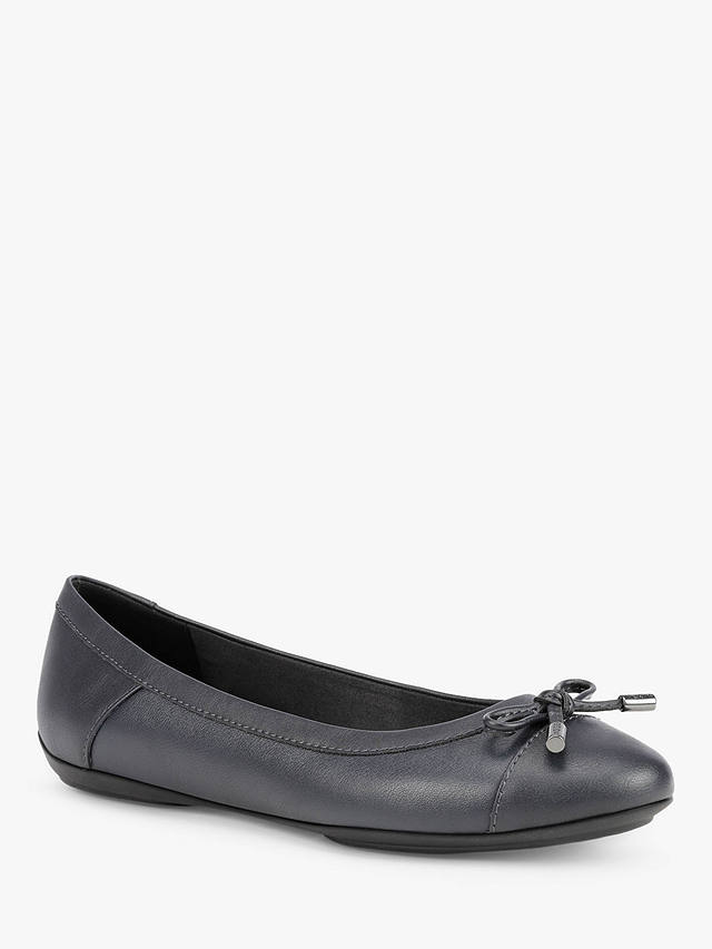 Geox Women's Charlene Wide Fit Leather Pumps, Navy at John Lewis & Partners
