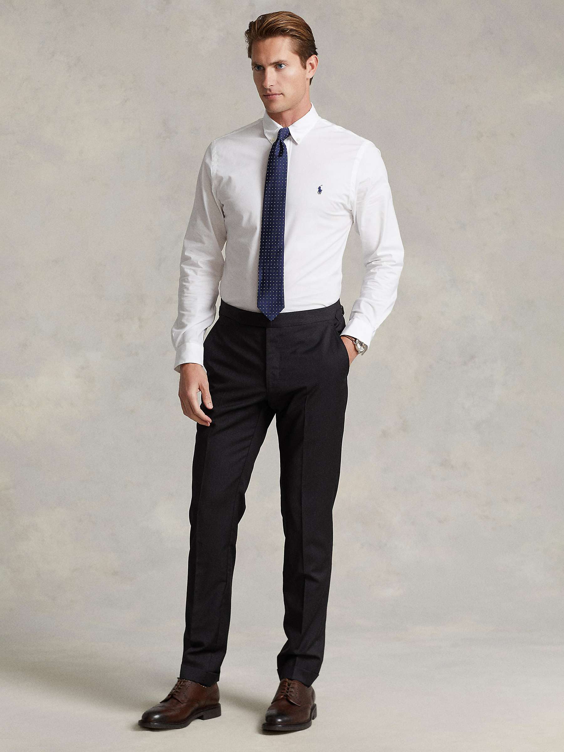 Buy Polo Ralph Lauren Poplin Slim Shirt, White Online at johnlewis.com