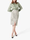 L.K.Bennett Lottie Cotton Blend Skirt, Cream