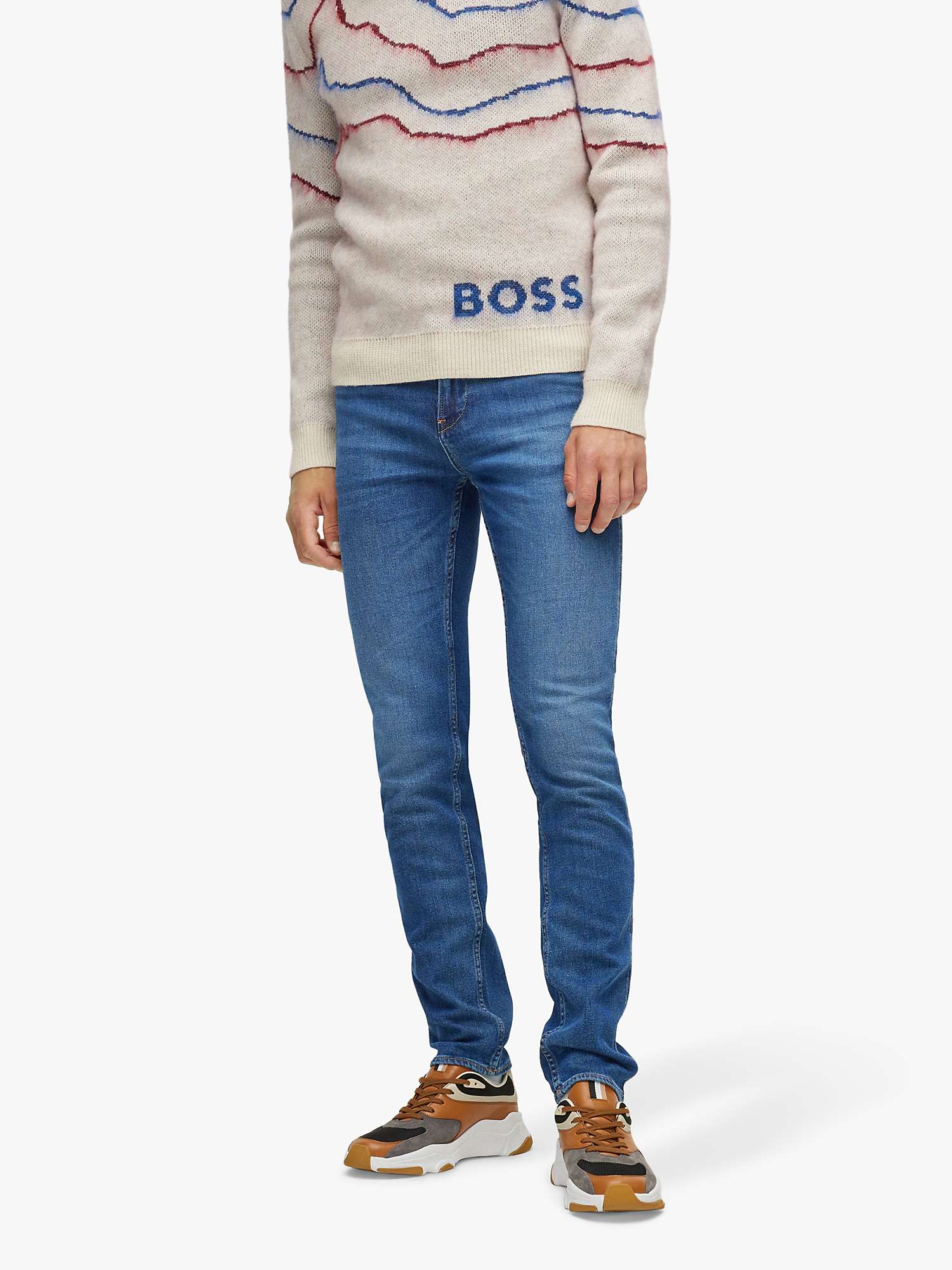 Buy HUGO BOSS Delaware Slim Fit Jeans, Navy Online at johnlewis.com