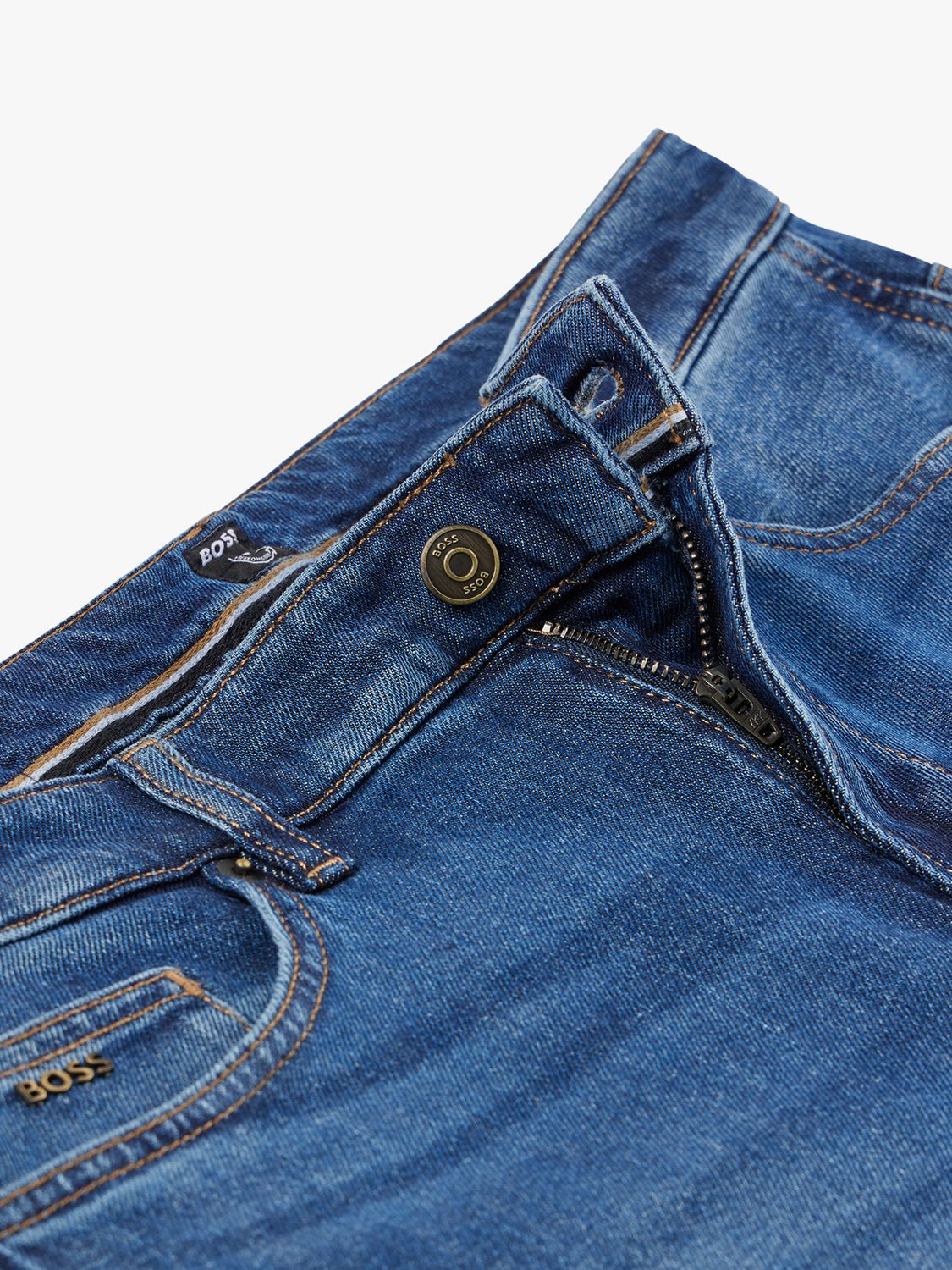 HUGO BOSS Delaware Slim Fit Jeans, Navy at John Lewis & Partners