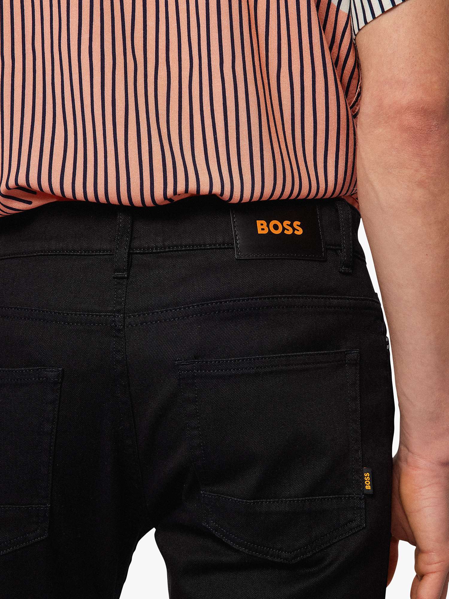 Buy BOSS Delaware Slim Fit Jeans, Black Online at johnlewis.com