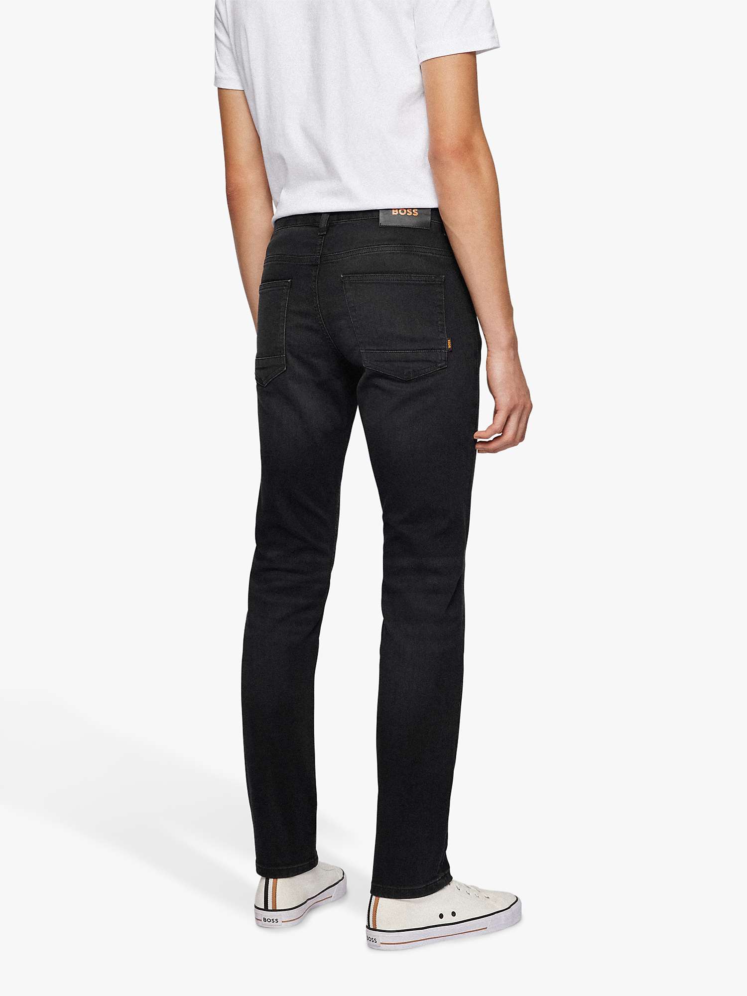 Buy BOSS Delaware Slim Fit Jeans, Black Online at johnlewis.com