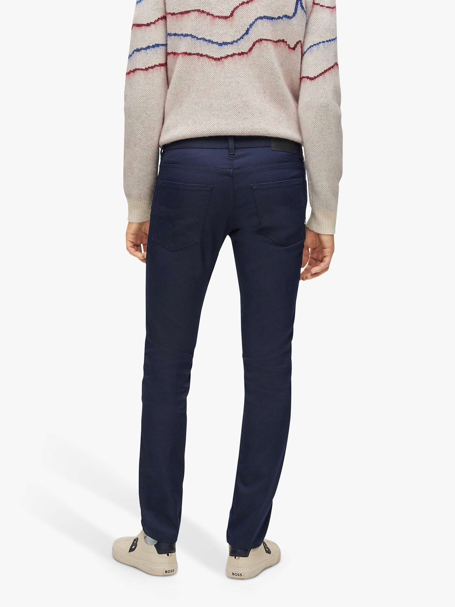 Buy BOSS Delaware3 Slim Fit Jeans, Navy Online at johnlewis.com
