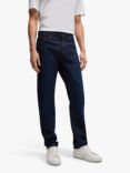 BOSS - Regular-fit jeans in dark-blue comfort-stretch denim