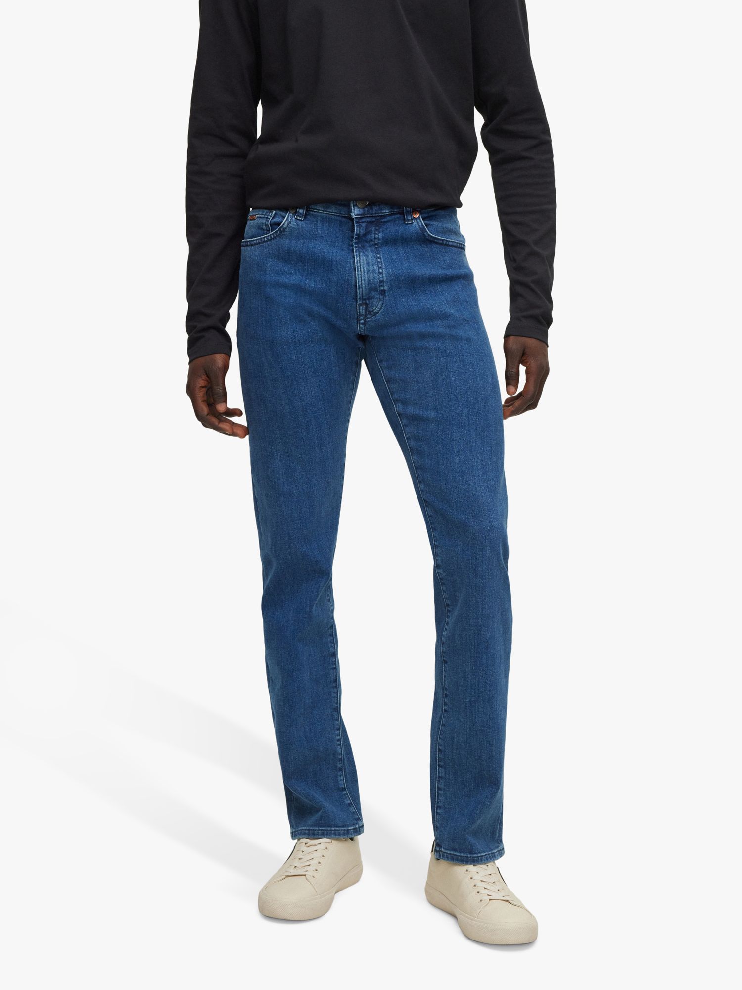 HUGO BOSS Mains Straight Cut Jeans, Medium Blue