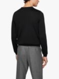 BOSS Leno Plain Wool Jumper, Black