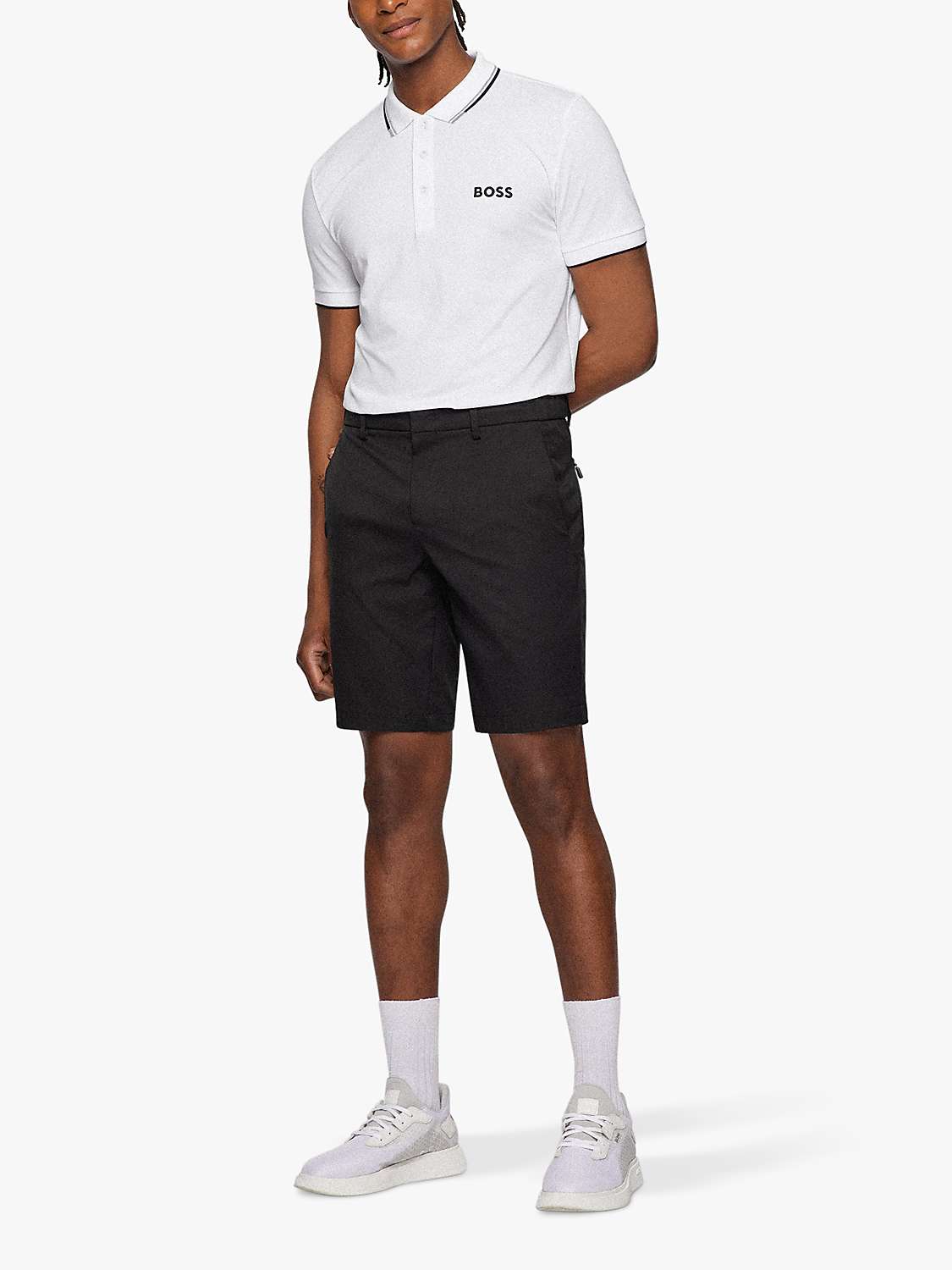 BOSS Paddy Pro Short Sleeve Polo Top, White at John Lewis & Partners