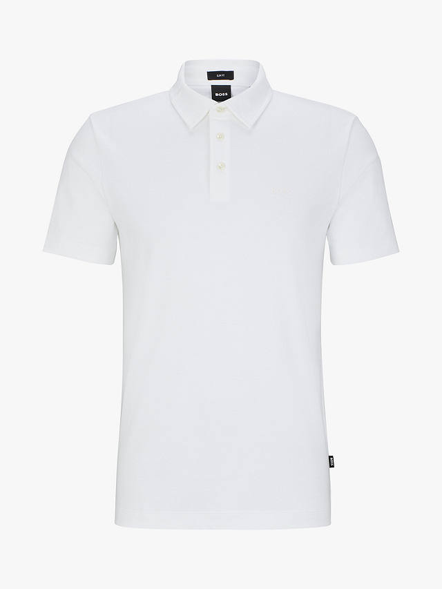 BOSS Palosh 30 Slim Fit Polo Shirt, White