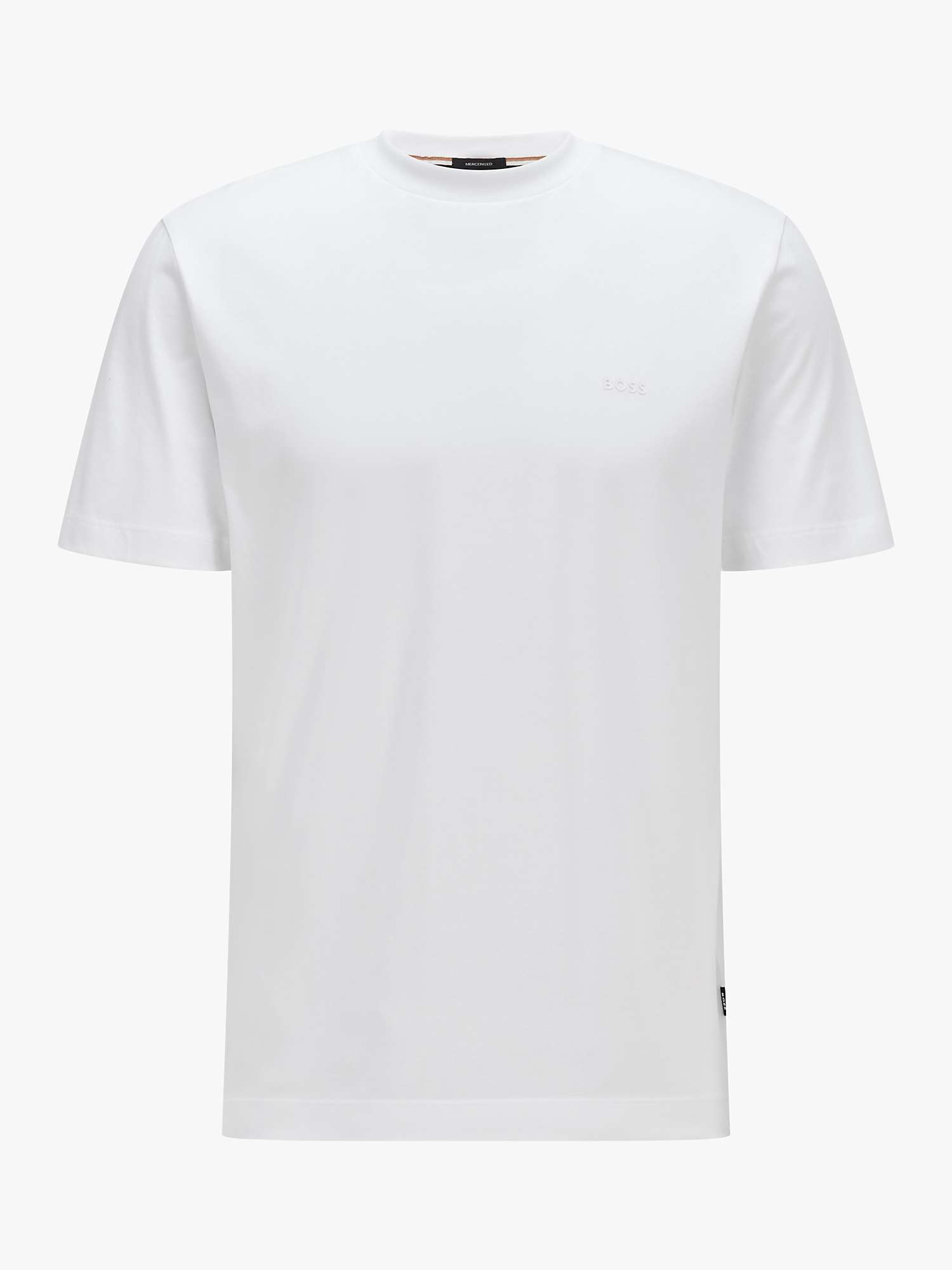 BOSS Thompson 01 T-Shirt, White at John Lewis & Partners