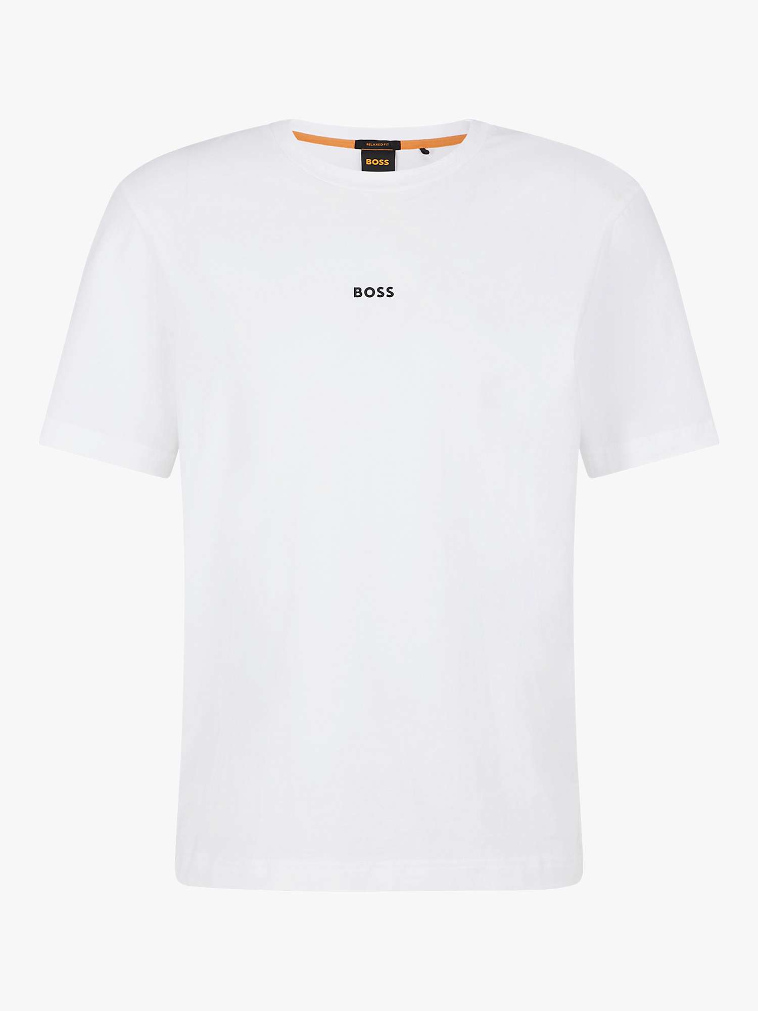 BOSS TChup Logo T-Shirt, White at John Lewis & Partners