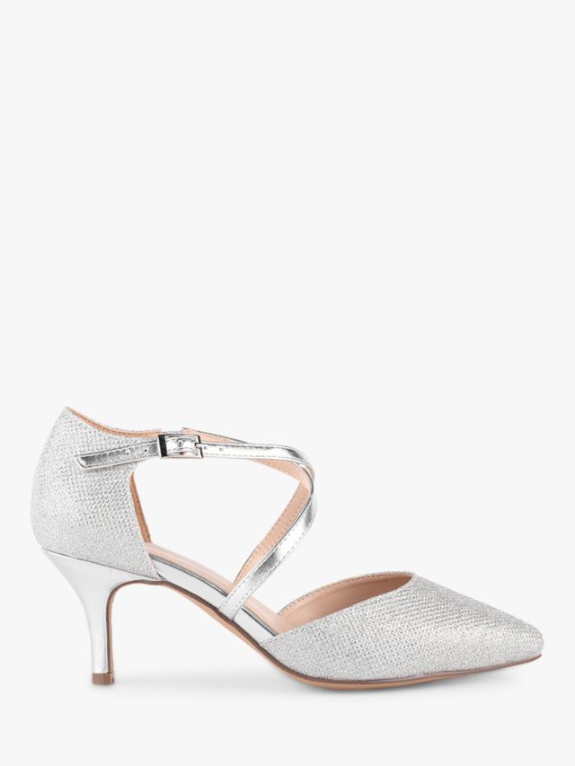 John lewis silver shoes sales mid heel