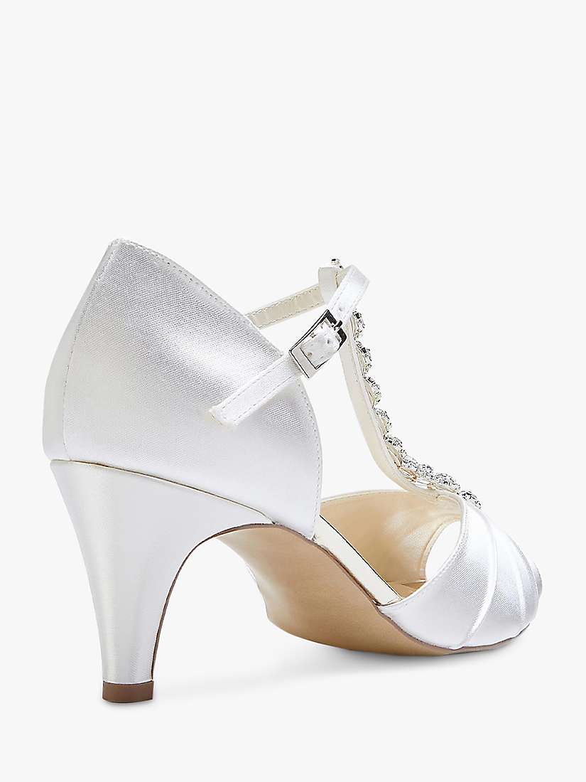 Buy Paradox London Beccy Dyeable Satin Extra Wide Fit Mid Heel Sandals, Ivory Online at johnlewis.com
