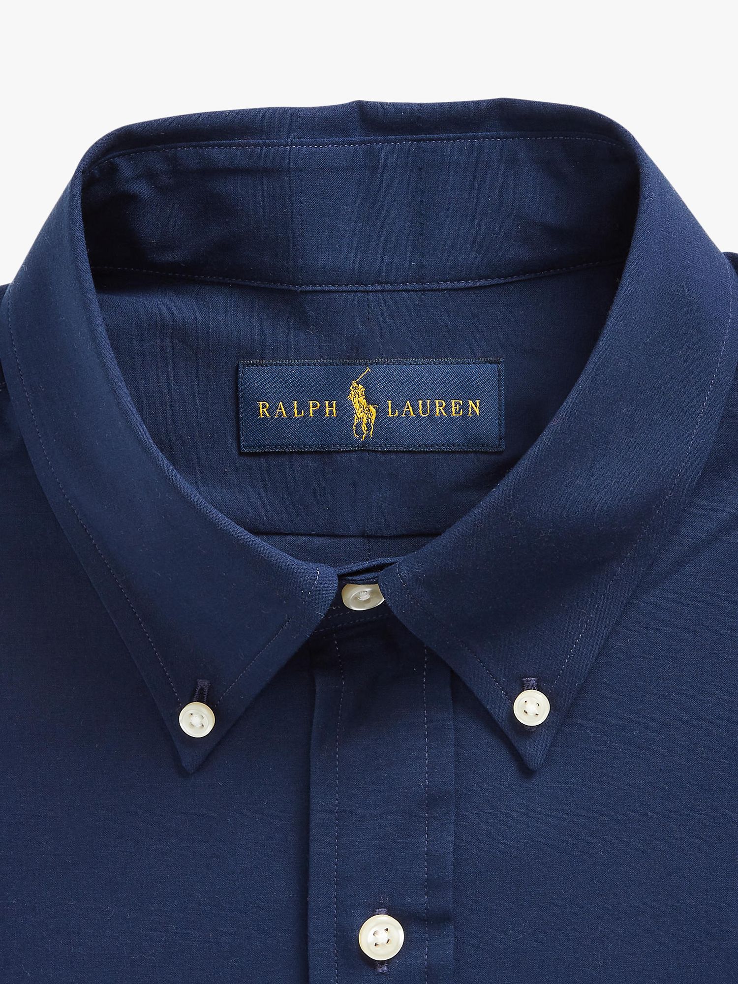Polo Ralph Lauren Slim Fit Stretch Poplin Shirt, Navy, S
