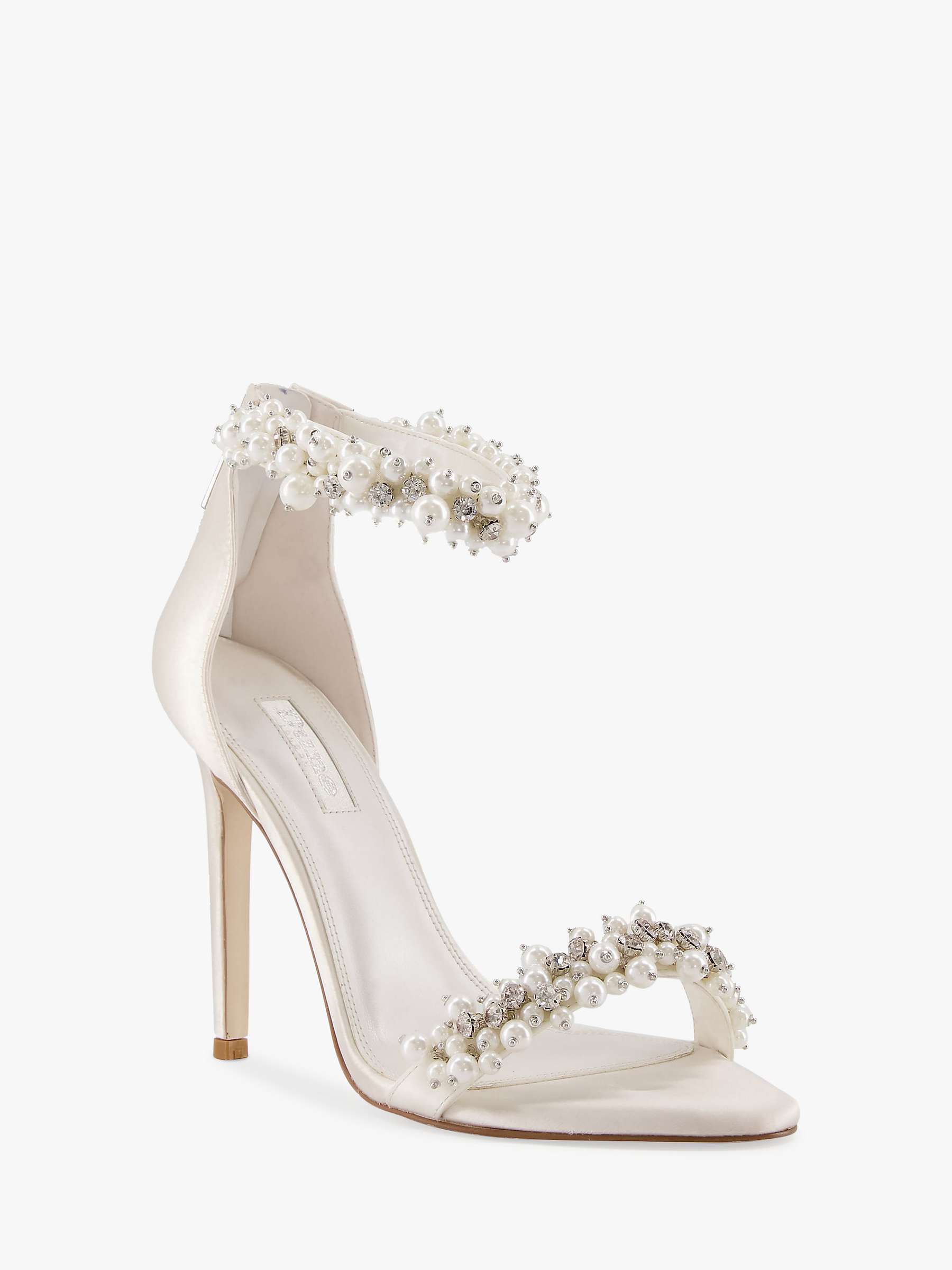 Dune Bridal Collection Marriage Pearl Embellished Stiletto Heel Sandals ...
