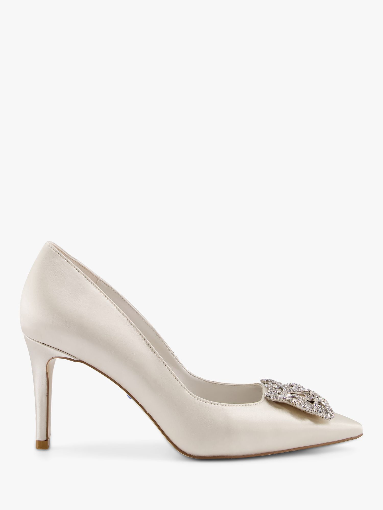 Dune Bridal Collection Bellissima Embellished Brooch Pointed Toe Court Shoes