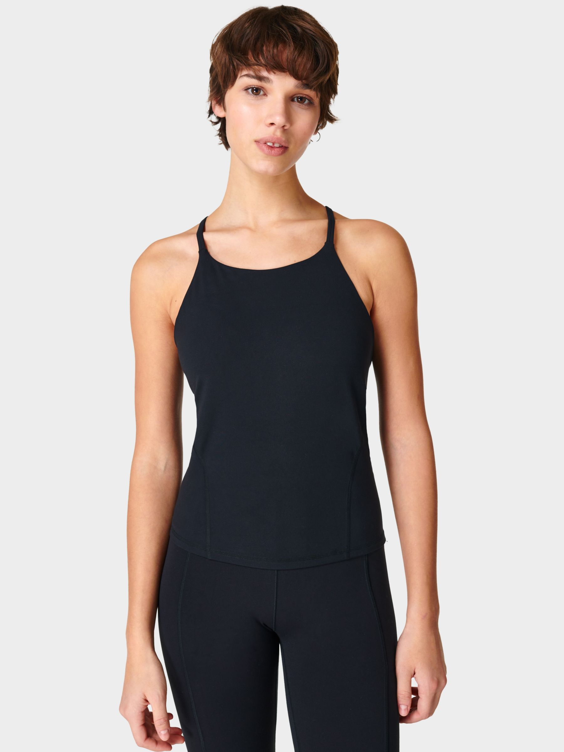 Sweaty Betty Super Soft Yoga Vest, Black, XXS