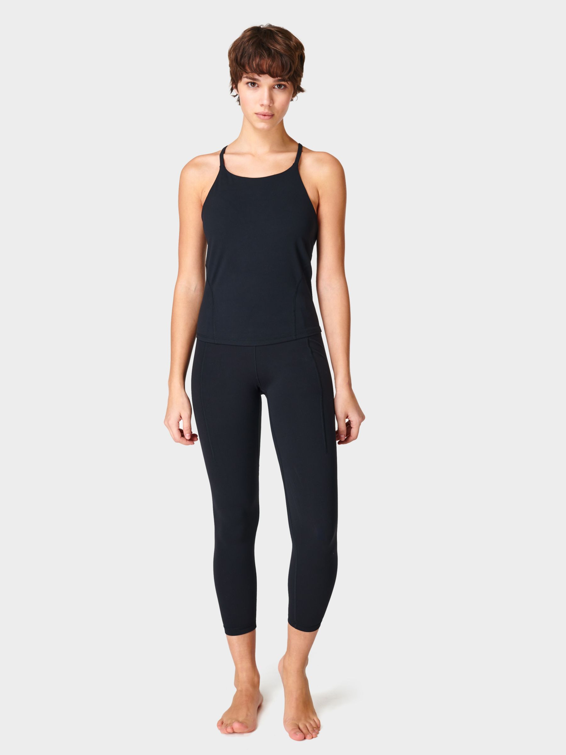 Sweaty Betty Super Soft Yoga Vest, Black at John Lewis & Partners