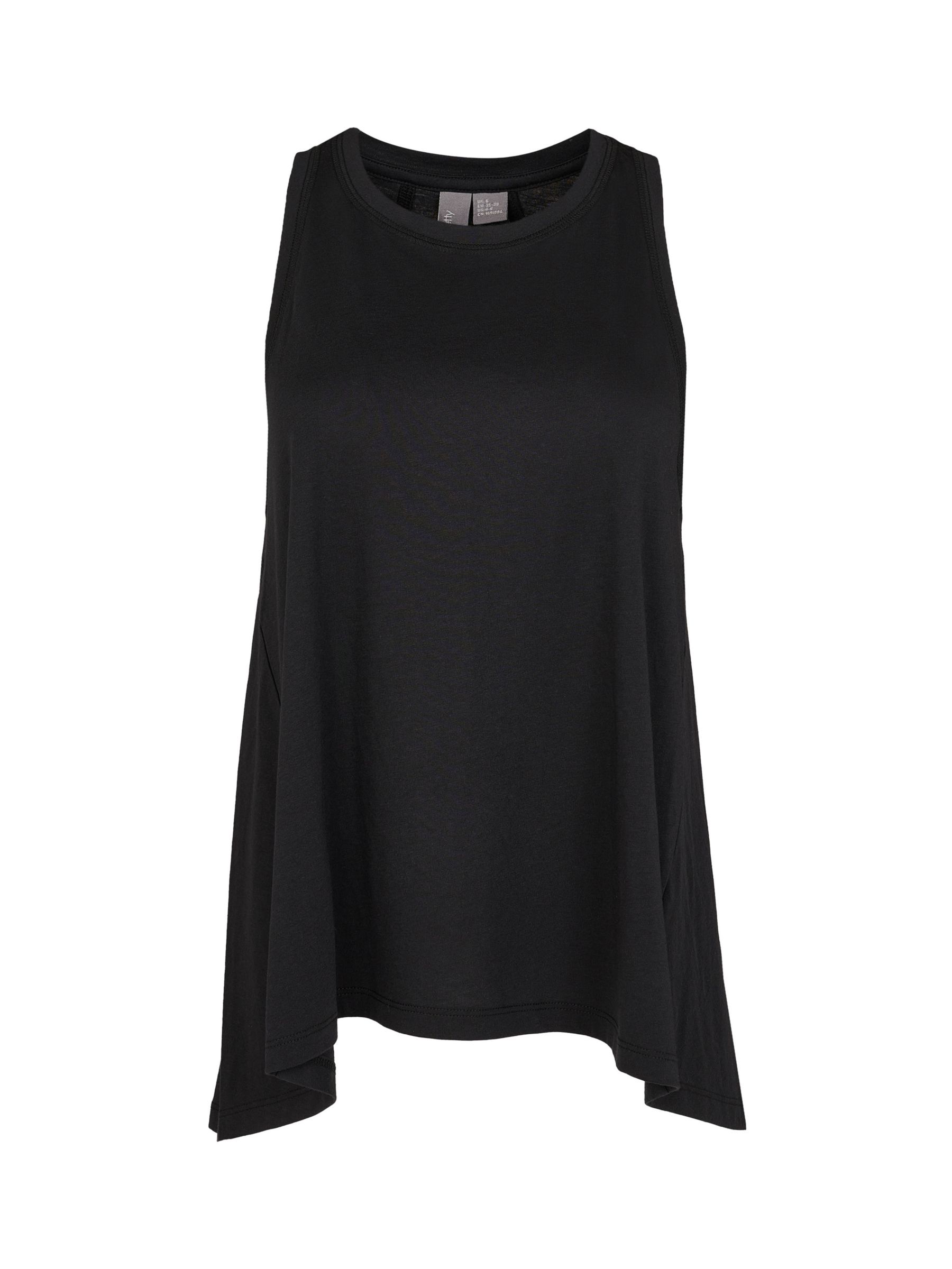 Sweaty Betty Easy Peazy Cotton Blend Vest Top, Black