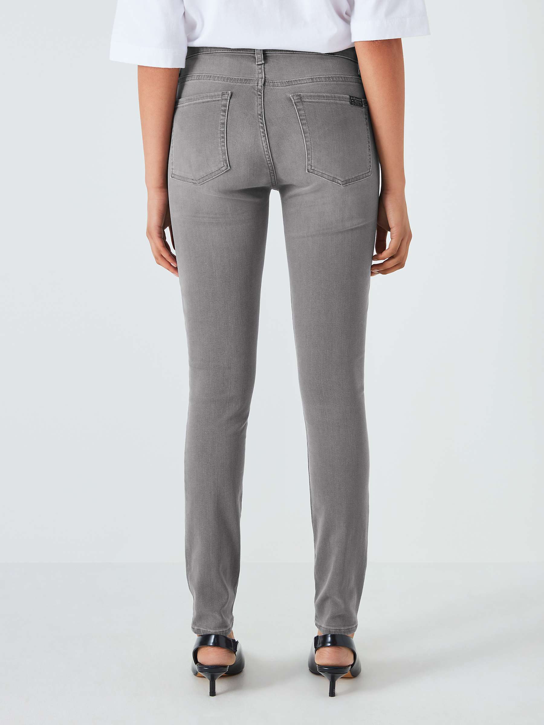 Buy 7 For All Mankind Skinny Slim Fit Jeans, Grey Online at johnlewis.com