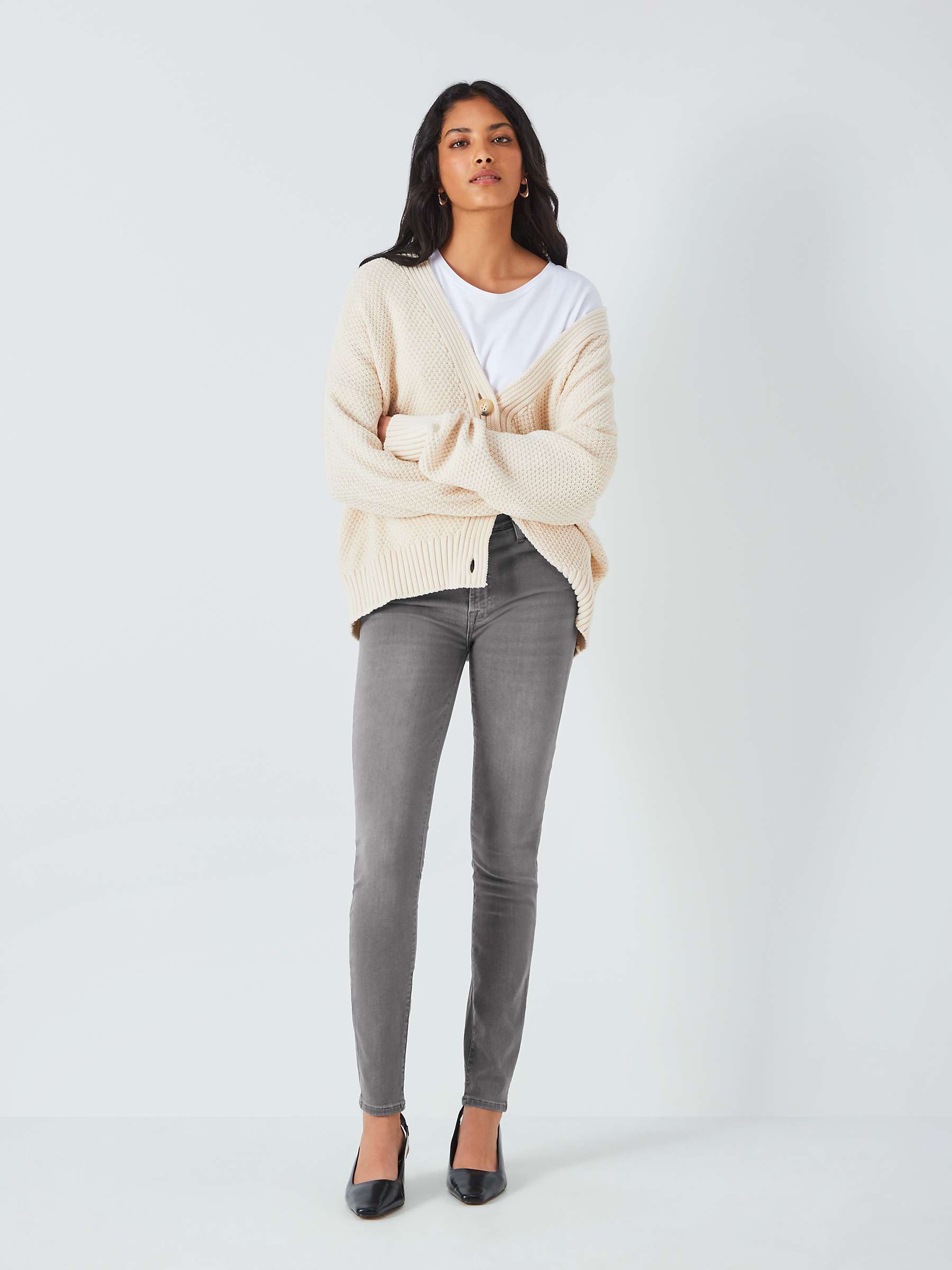 Buy 7 For All Mankind Skinny Slim Fit Jeans, Grey Online at johnlewis.com