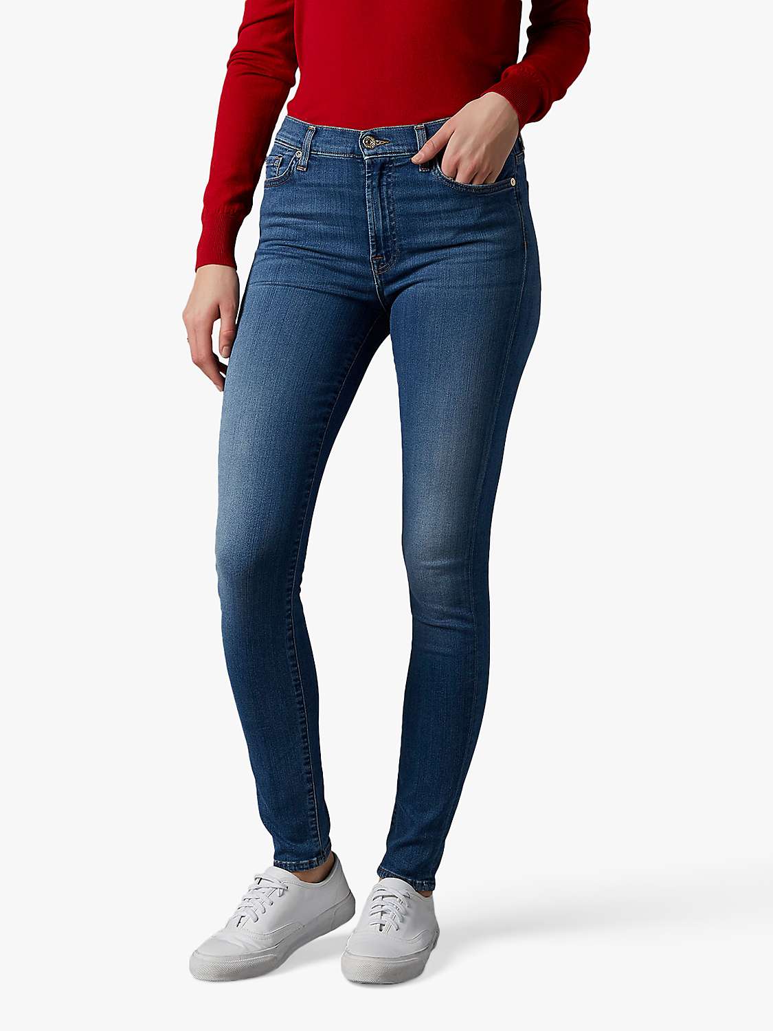Buy 7 For All Mankind Skinny Slim Fit Jeans, Love Story Online at johnlewis.com