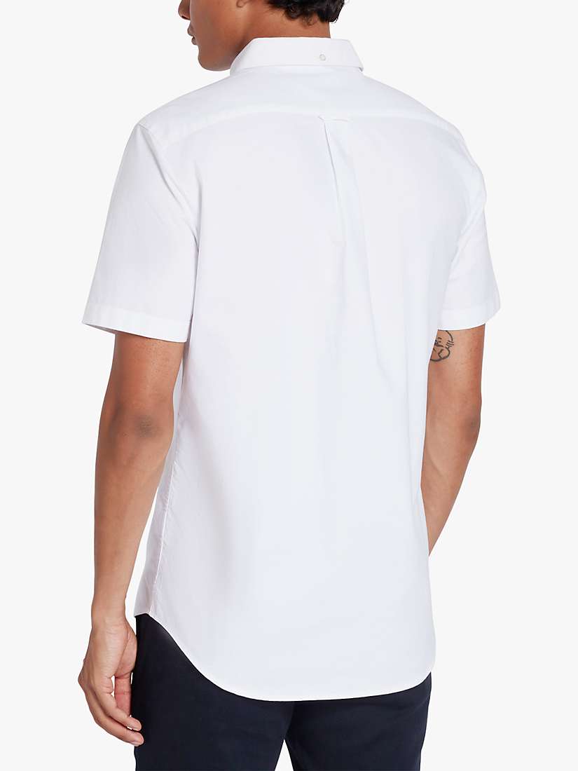 Buy Farah Brewer Slim Fit Short Sleeve Organic Cotton Oxford Shirt Online at johnlewis.com