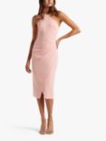 Forever New Alesia Arrow Neck Midi Dress, Soft Pink