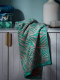 John Lewis & Partners + Matthew Williamson Zebra Towels, Pink/Green