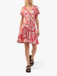 French Connection Blossom Meadow Summer Dress, Hibiscus/Multi